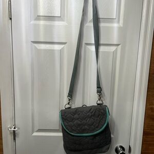 Thirty-One Gray and Teal Purse
